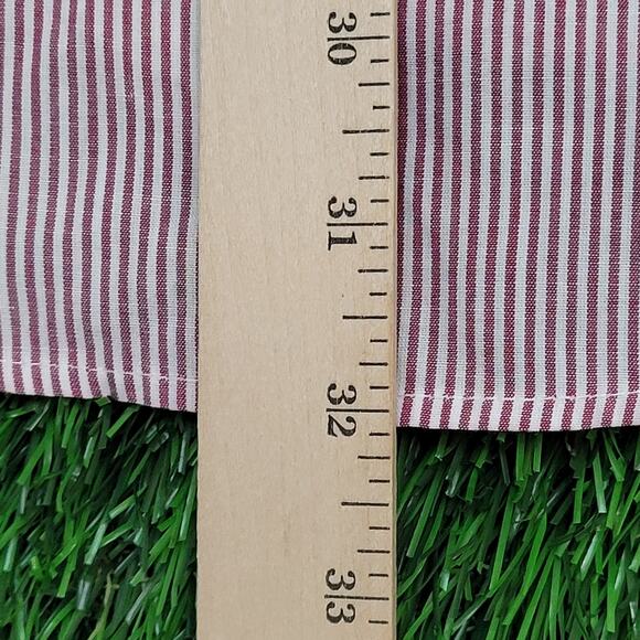 Vintage 80s Poplin Stripes Hippie Shirt Large 23x32 White - Picture 5 of 11